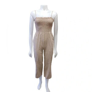 House Of Harlow Linen Blend Oatmeal Jumpsuit  Size XS